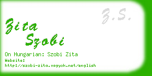 zita szobi business card